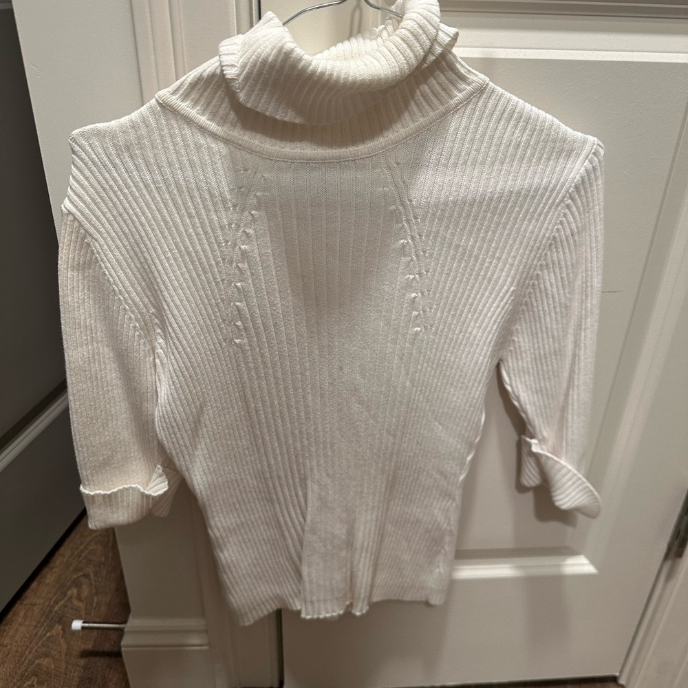 Chic Ivory Turtleneck Sweater